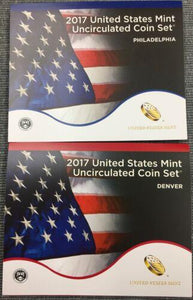 2017 US MINT UNCIRCULATED BU P&D 20 COIN SET