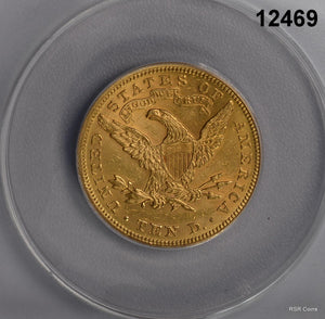 1894 $10 GOLD EAGLE LIBERTY ANACS CERTIFIED AU55 #12469