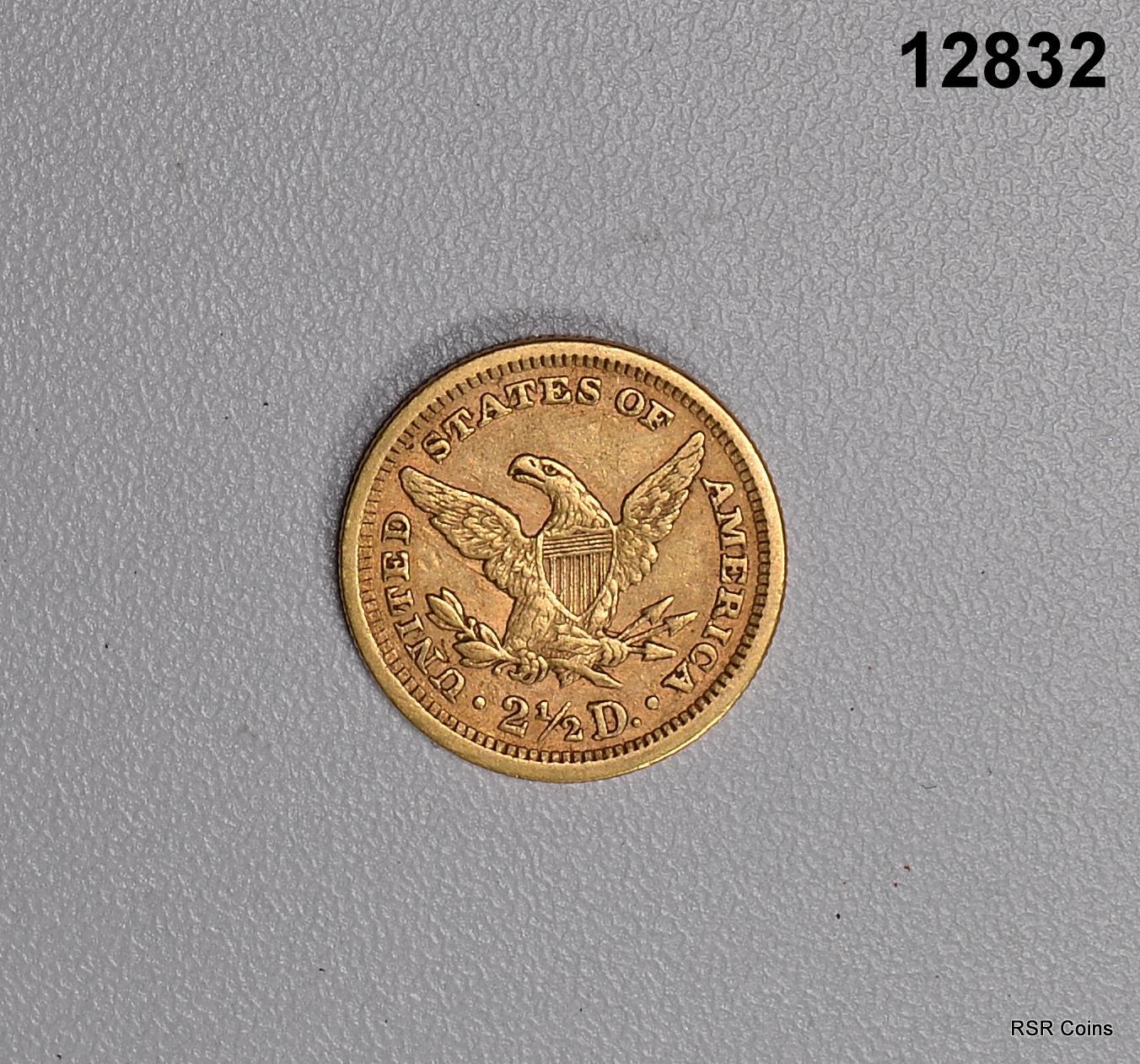1878 $2.50 GOLD LIBERTY MINTAGE 286,240 NICE AU! #12832