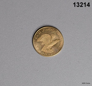 2.4G GOLD MEDAL GEORGE WASHINGTON 1776-1976 BICENTENNIAL .500 PURE GOLD! #13214