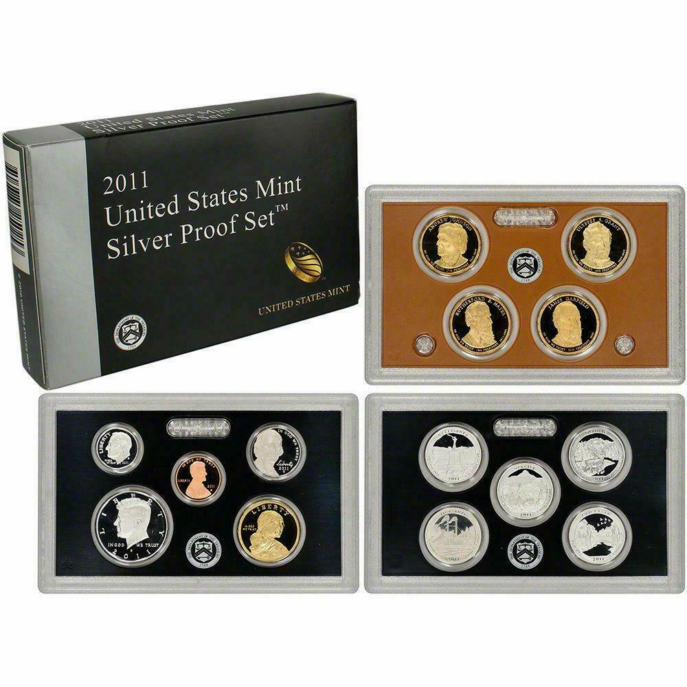 2011 US MINT SILVER PROOF SET GEM PROOF SET IN ORIGINAL MINT BOX WITH COA!