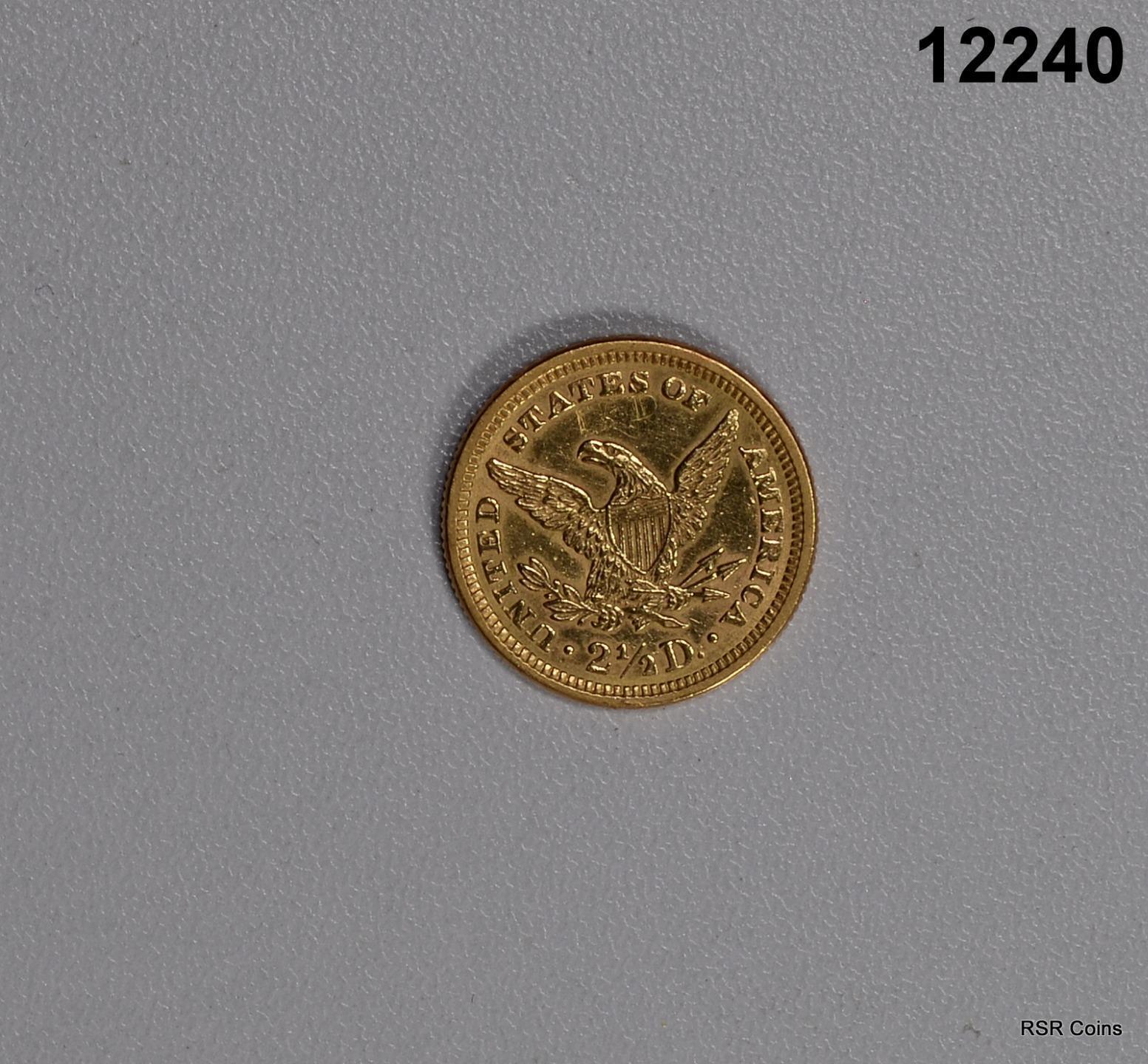 1878 $2.50 GOLD LIBERTY INITALED. AU! #12240