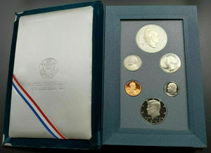 1990 S US Mint Prestige Proof Set OGP Box COA with IKE Silver Dollar #7308
