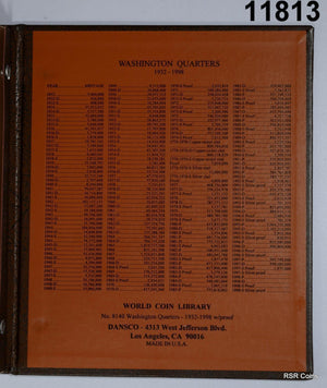 SET OF 173 WASHINGTON QUARTERS AU-CHOICE BU AND PROOF KEYS 32D AU 32 S BU #11813