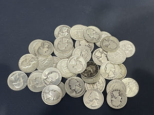 One Roll of Mixed 40 Silver Washington Quarters! All 90% Silver 1932 - 1964