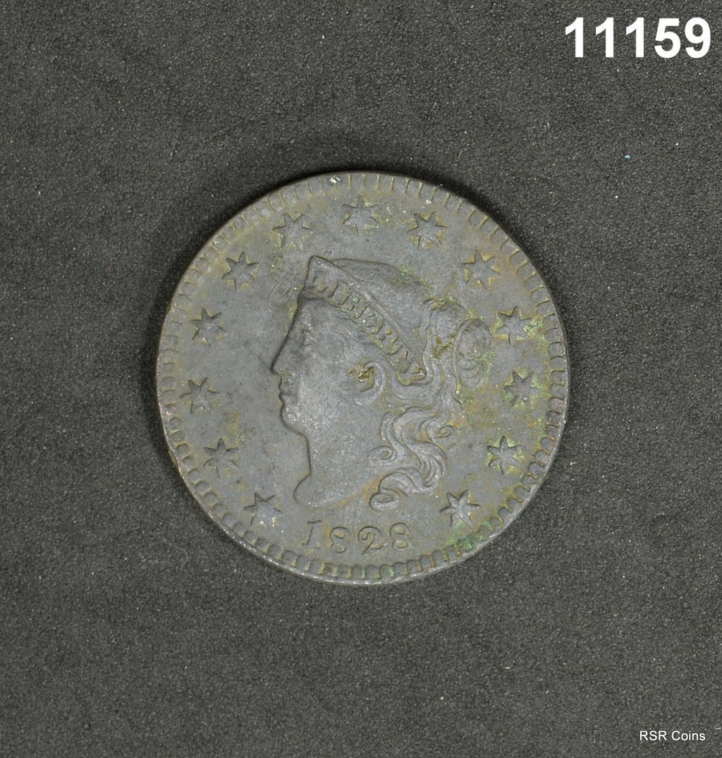 1828 LARGE CENT XF DETAILS POROUS (COIN DARKER THAN PHOTO INDICATES) #11159