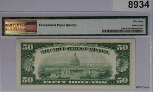 $50 1950 B FEDERAL RESERVE NOTE NY FR#2109-B* STAR PMG CERTIFIED 53 EPQ #8934