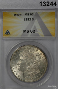 1882 MORGAN SILVER DOLLAR ANACS CERTIFED MS62 LOOKS BETTER #13244