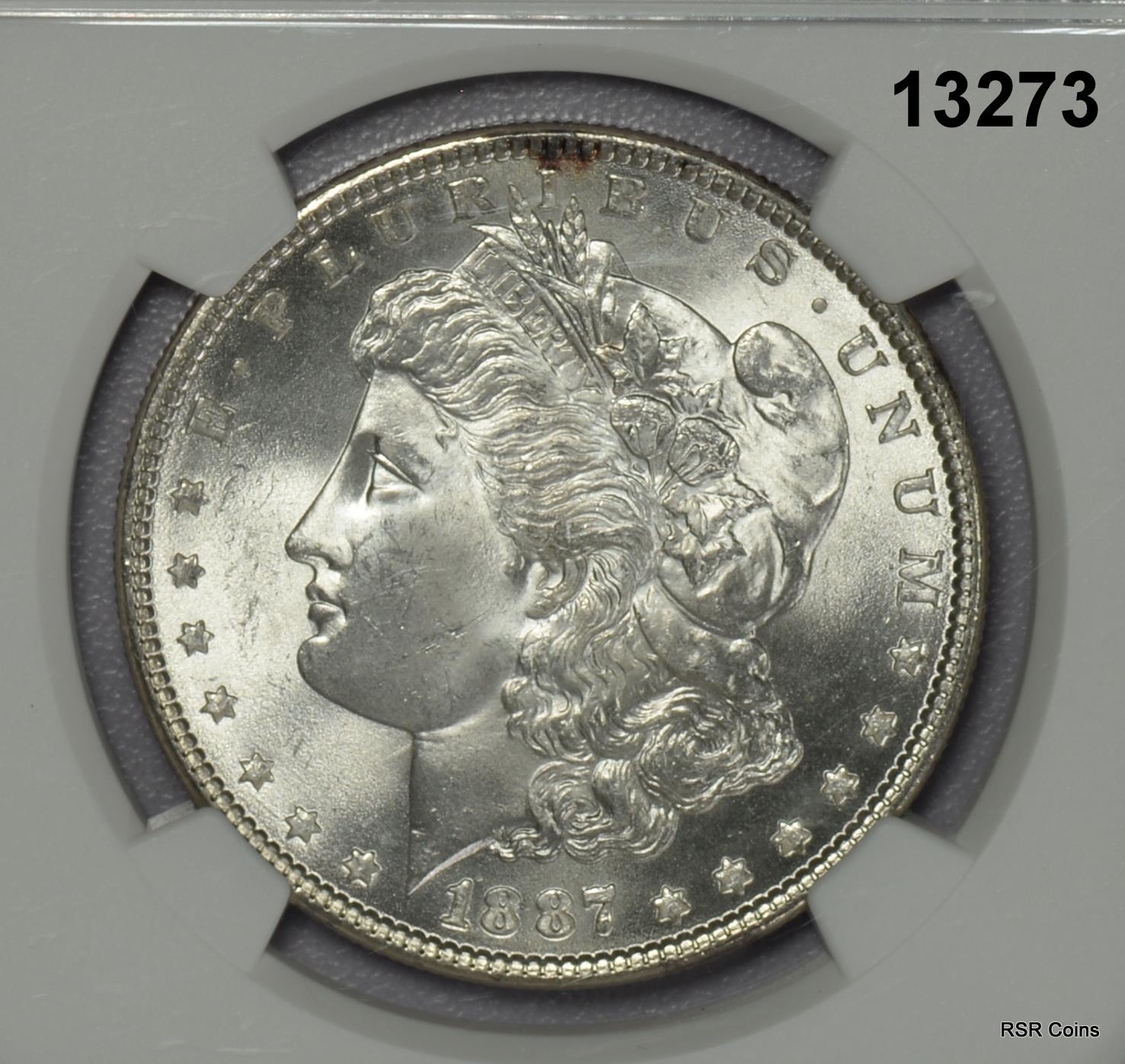 1887 MORGAN SILVER DOLLAR NGC CERTIFIED MS63 FLASHY! #13273