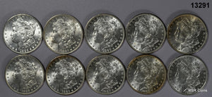 1886 P MORGAN SILVER DOLLAR ORIGINAL CHOICE GEM BU ROLL 20 FLASHY COINS! #13291