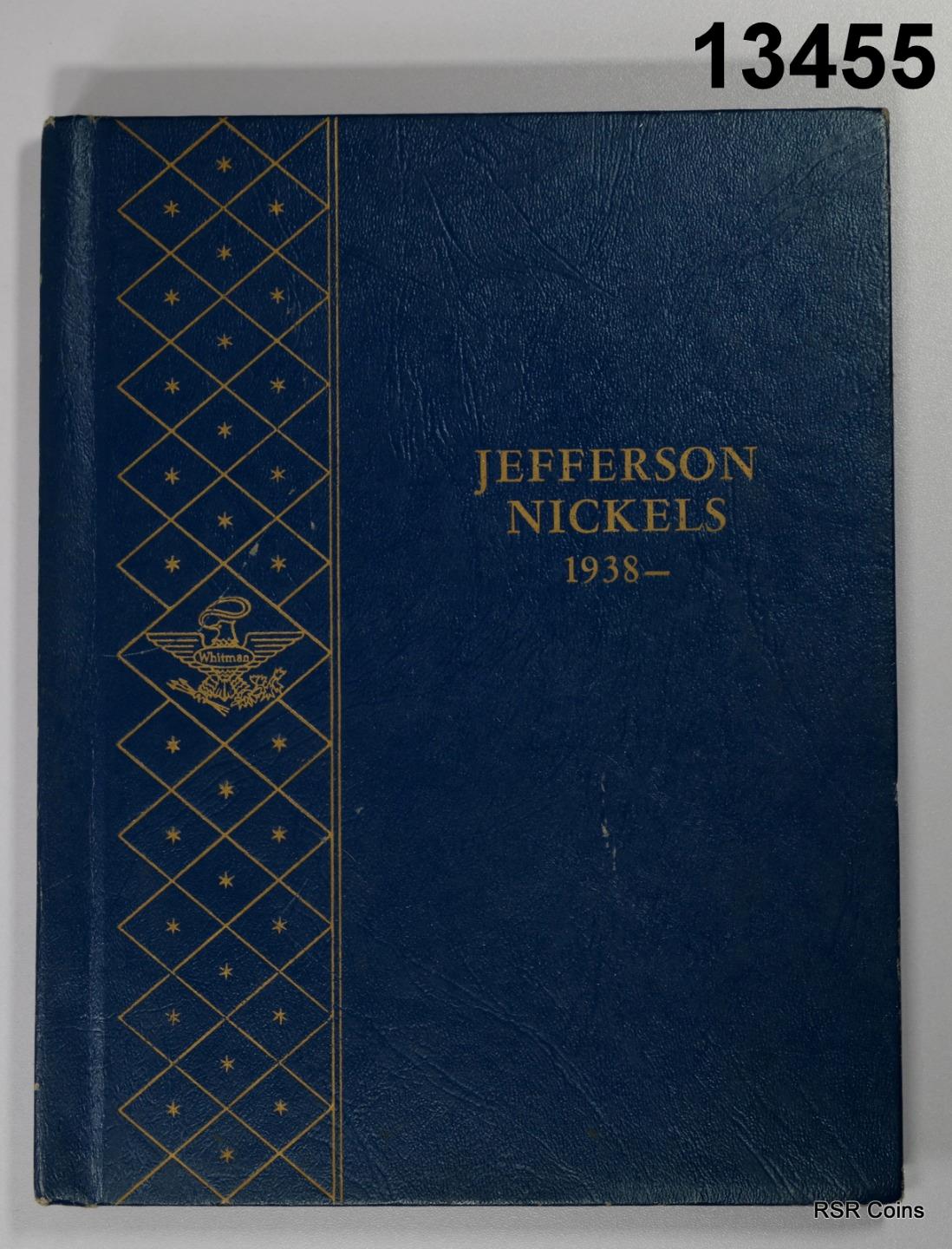 1938-64 72 COIN JEFFERSON NICKEL SET IN ALBUM 11 SILVER WAR CIRC-BU! #13455