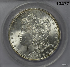 1886 MORGAN SILVER DOLLAR ANACS CERTIFED MS63 REVERSE RAINBOW WOW! #13477