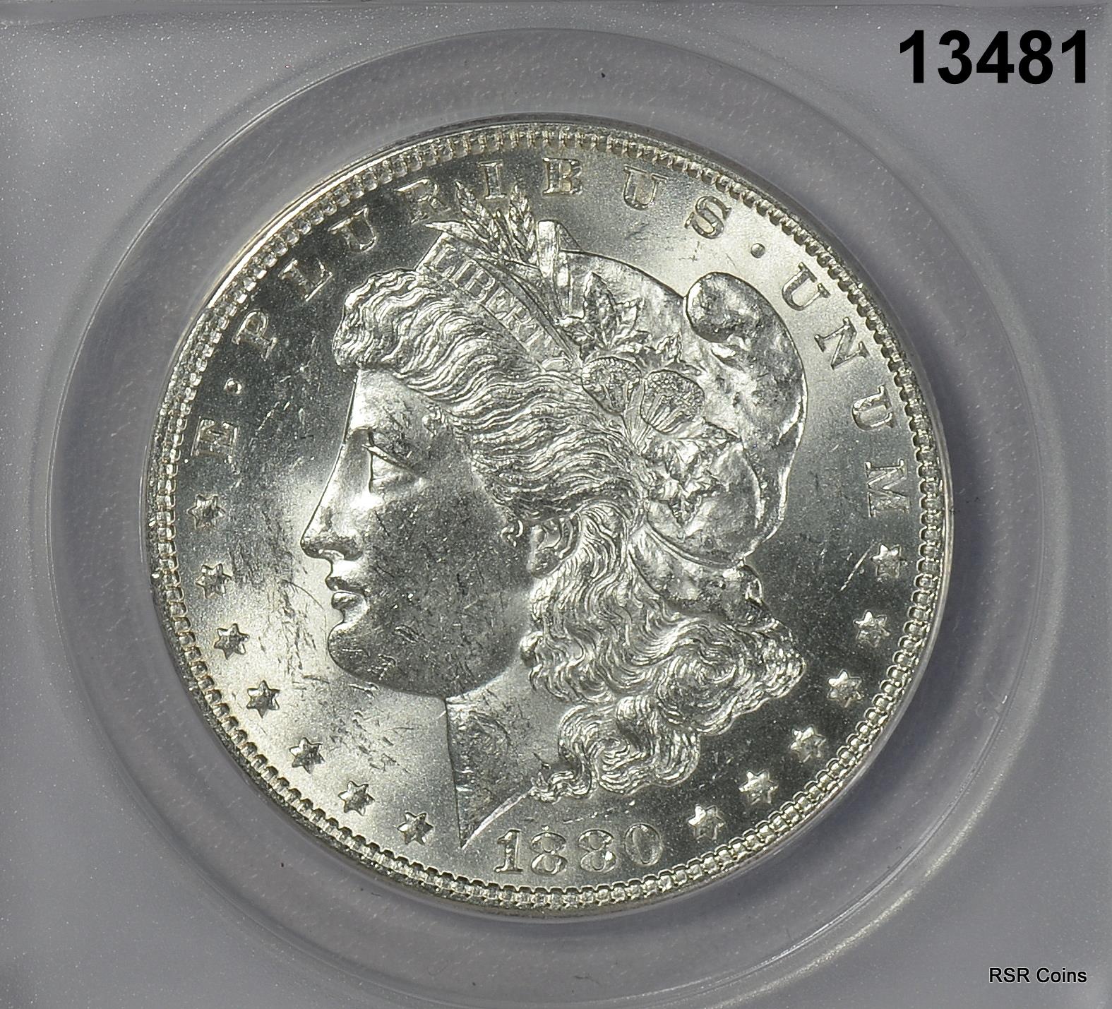 1880 O MORGAN SILVER DOLLAR ANACS CERTIFED MS60 LOOKS BETTER! #13481