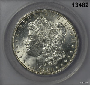 1880 O MORGAN SILVER DOLLAR ANACS CERTIFED MS62 BLAST WHITE LOOKS BETTER! #13482