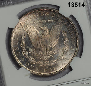 1882 S MORGAN SILVER DOLLAR NGC CERTIFIED MS63 BOTH SIDES GOLDEN PINK!! #13514