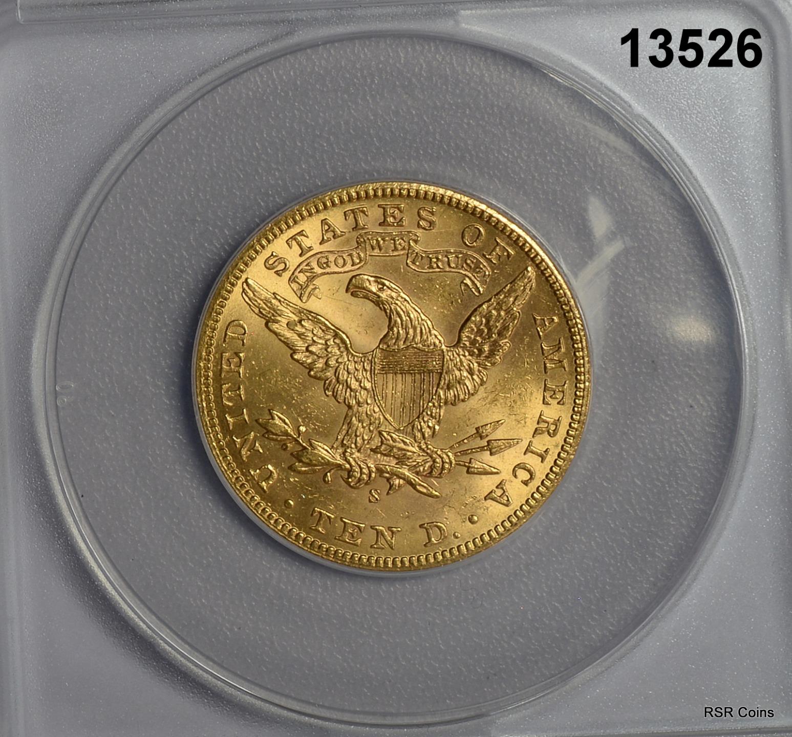 1901 S $10 GOLD LIBERTY EAGLE ANACS CERTIFED MS62 FROSTY!! #13526