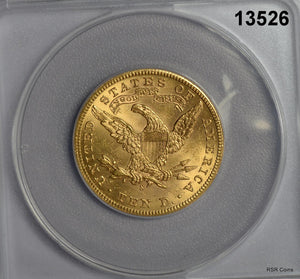 1901 S $10 GOLD LIBERTY EAGLE ANACS CERTIFED MS62 FROSTY!! #13526