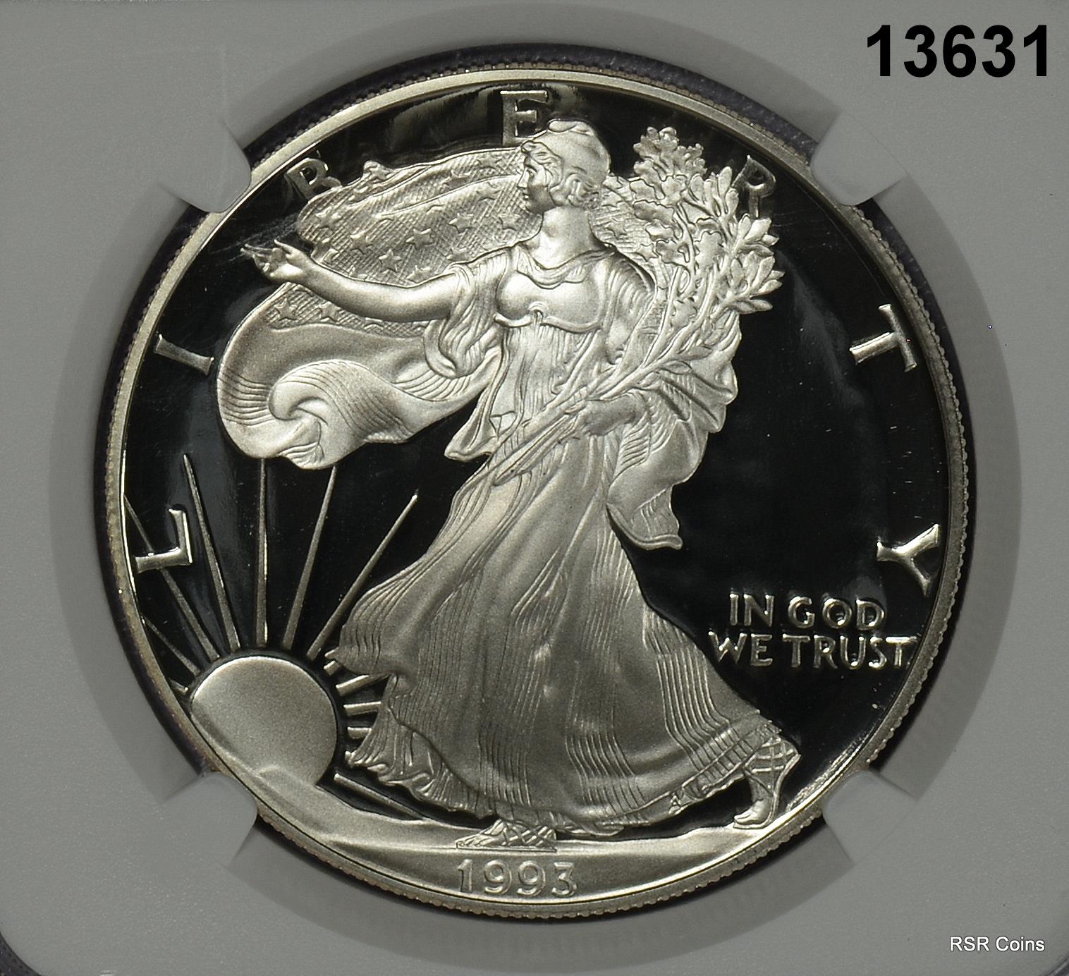 1993 P SILVER EAGLE NGC CERTIFIED PF69 ULTRA CAMEO! #13631