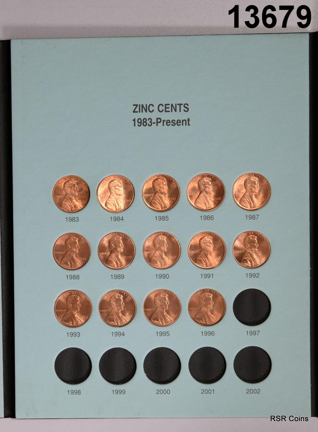 1959-1996 CHOICE BU LINCOLN CENT SET IN ALBUM 67 COINS! #13679