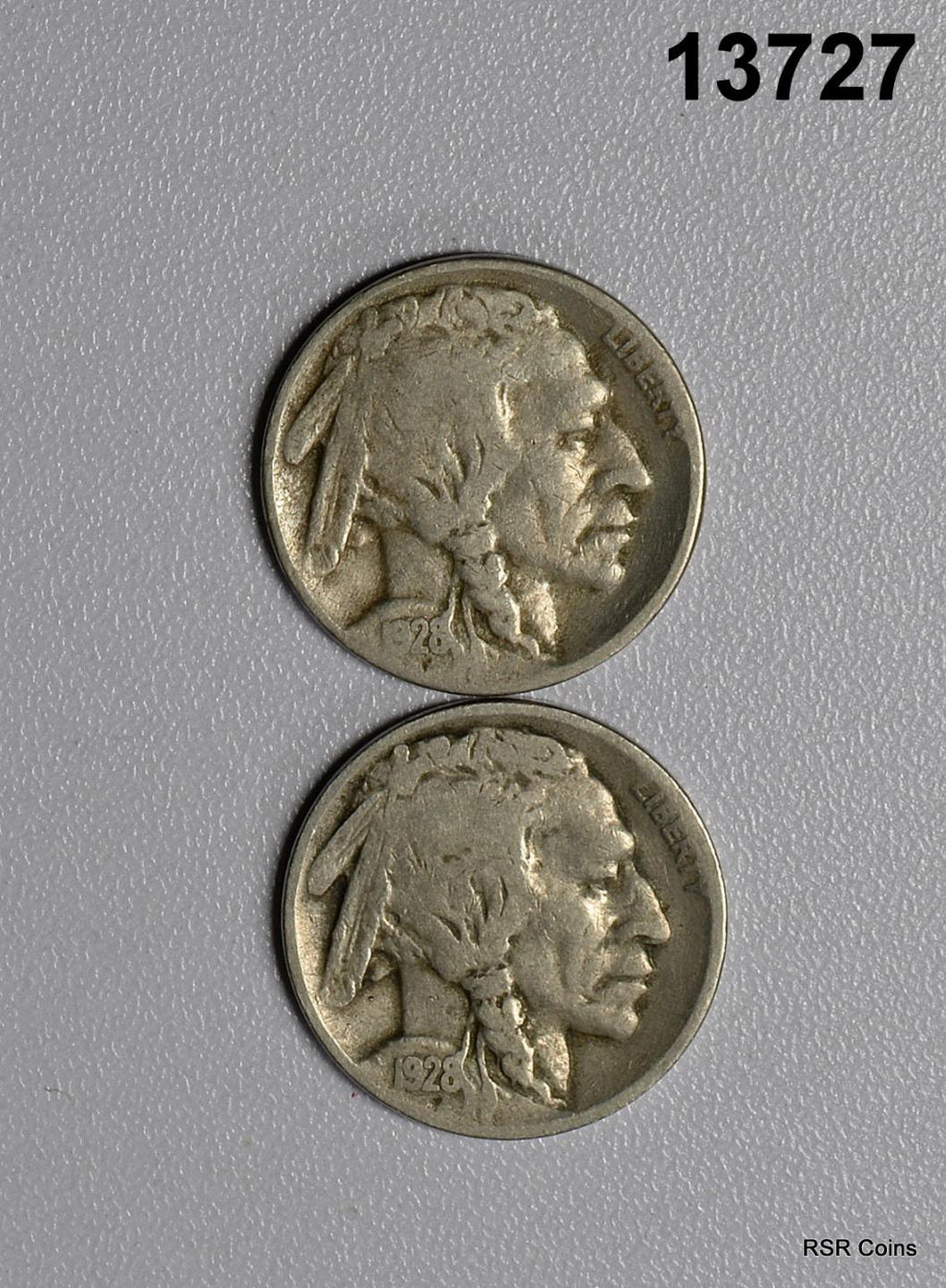 BUFFALO NICKEL LOT: 1928 D FINE, 1928 S VF! #13727