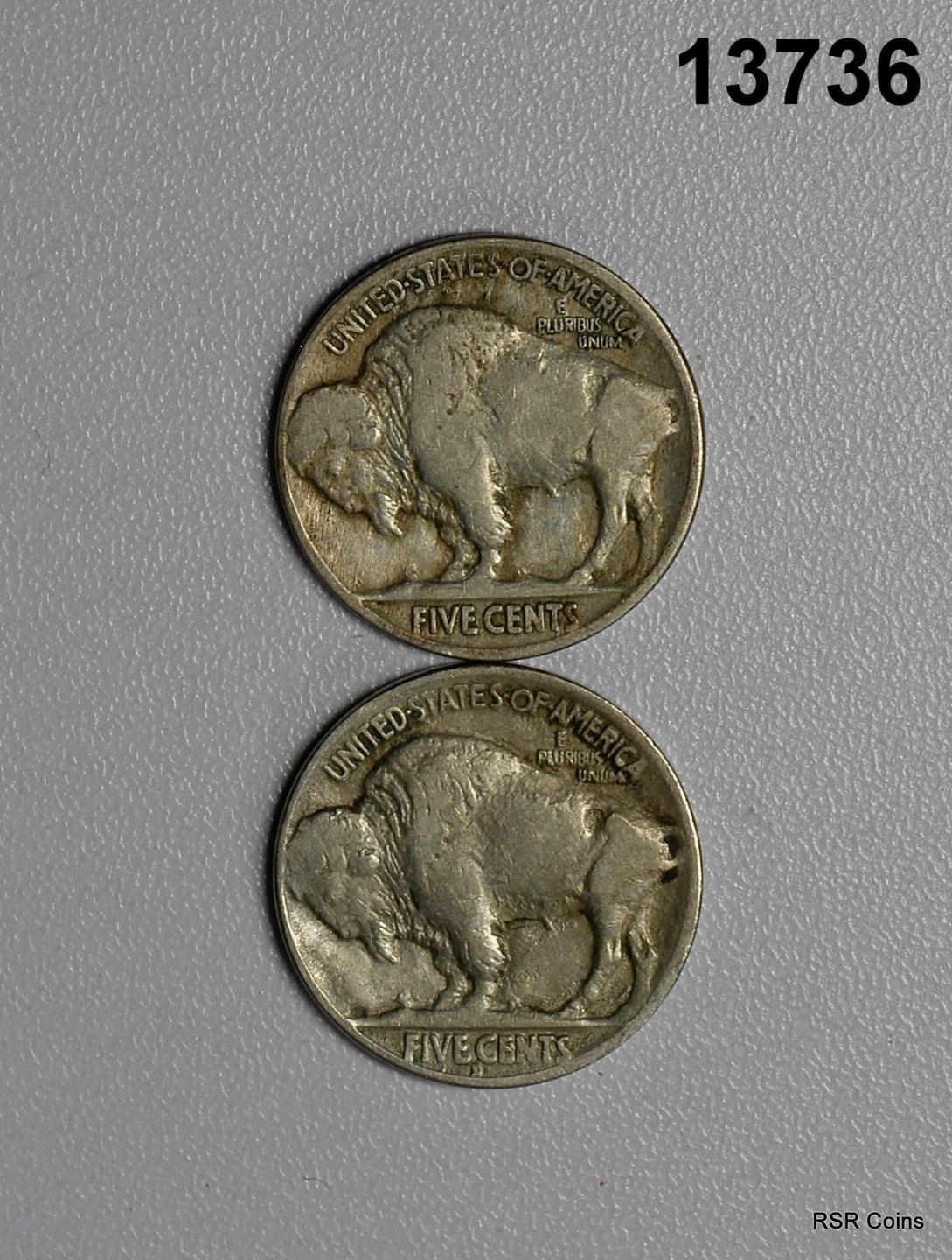 BUFFALO NICKEL LOT: 1917 FINE, 1917 D FINE NICE LOT! #13736