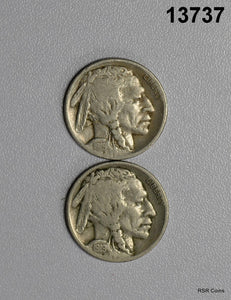 BUFFALO NICKEL LOT: 1919 VG, 1919 S FINE! #13737