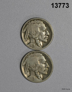 1923 P+S 2 COIN BUFFALO NICKEL SET GOOD #13773