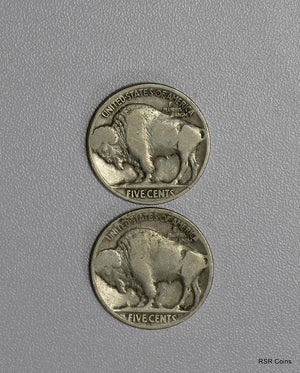 1923 P+S 2 COIN BUFFALO NICKEL SET GOOD #13773