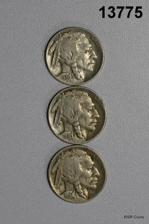 BUFFALO NICKEL LOT (2) 1930 S VF, 1934 D VF #13775