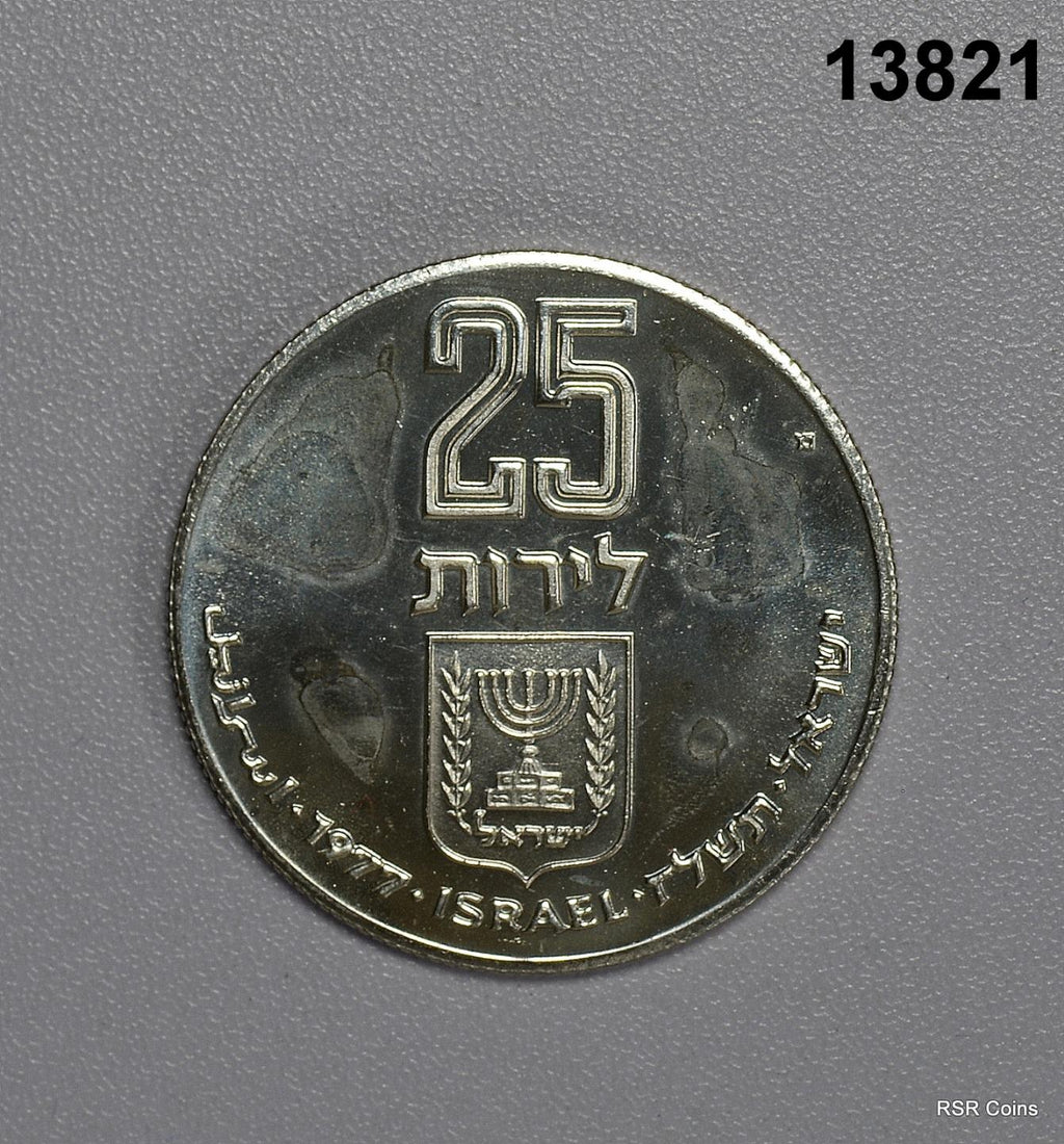ISRAEL 1977 PIDYON HABEN PROOF .900 SILVER COA! #13821