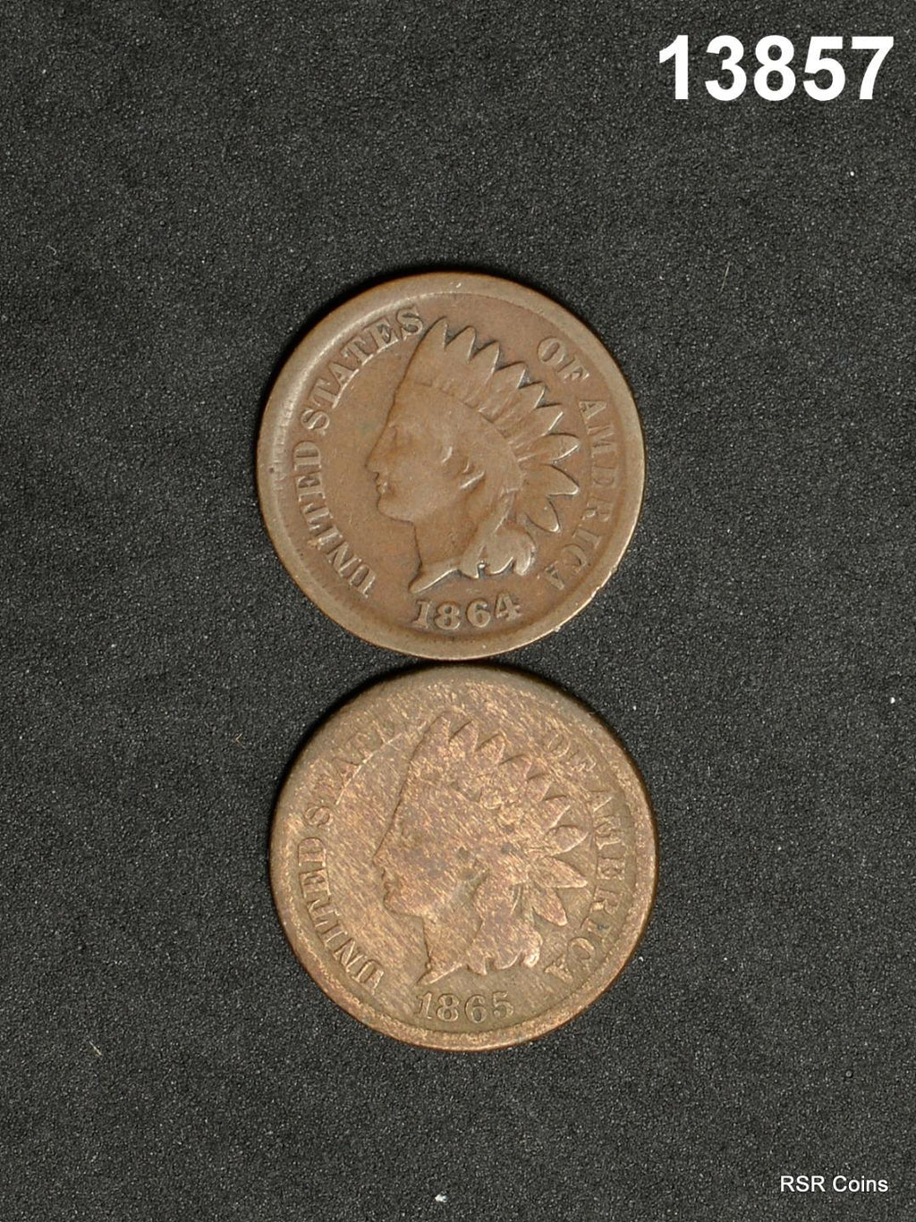 1864 GOOD, 1865 OBVERSE CLEANED INDIAN HEAD CENT LOT! #13857