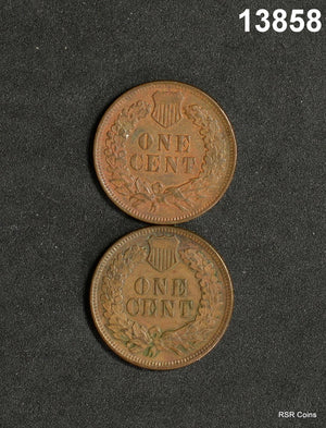 1903 + 1908 INDIAN HEAD CENT LOT XF-XF+ SMALL SPECKS! #13858