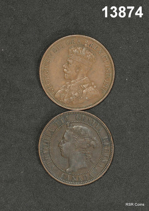 CANADA ONE CENT LOT: 1898 AU, 1920 XF! #13874