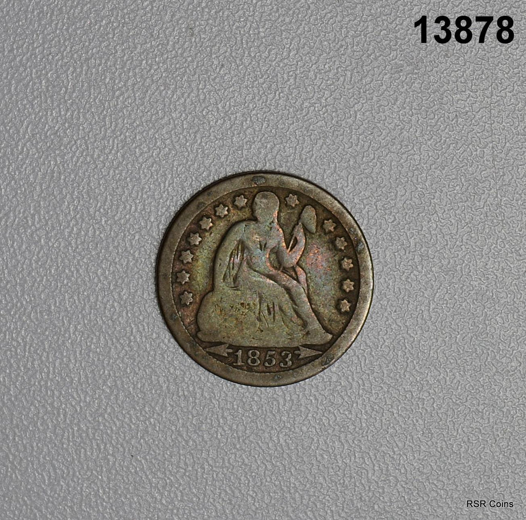 1853 O ARROWS SEATED LIBERTY DIME VG! #13878