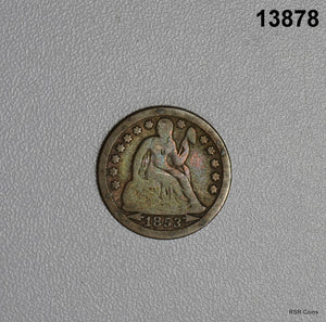 1853 O ARROWS SEATED LIBERTY DIME VG! #13878