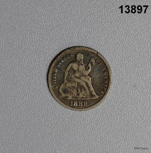 1888 SEATED LIBERTY DIME FINE #13897