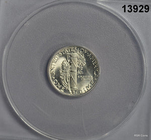 1927 MERCURY DIME ANACS CERTIFIED MS64 FSB! FLASHY! #13929