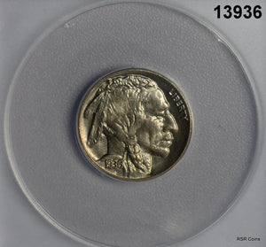 1936 BUFFALO NICKEL ANACS CERTIFIED MS63 LOOKS BETTER! #13936