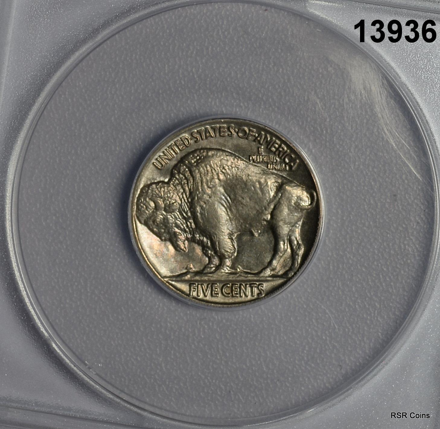 1936 BUFFALO NICKEL ANACS CERTIFIED MS63 LOOKS BETTER! #13936