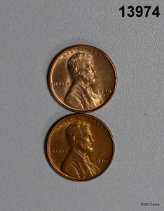 2 COIN LINCOLN CENT LOT: 1930 CHOICE BU RB 1936 D CHOICE BU RD #13974