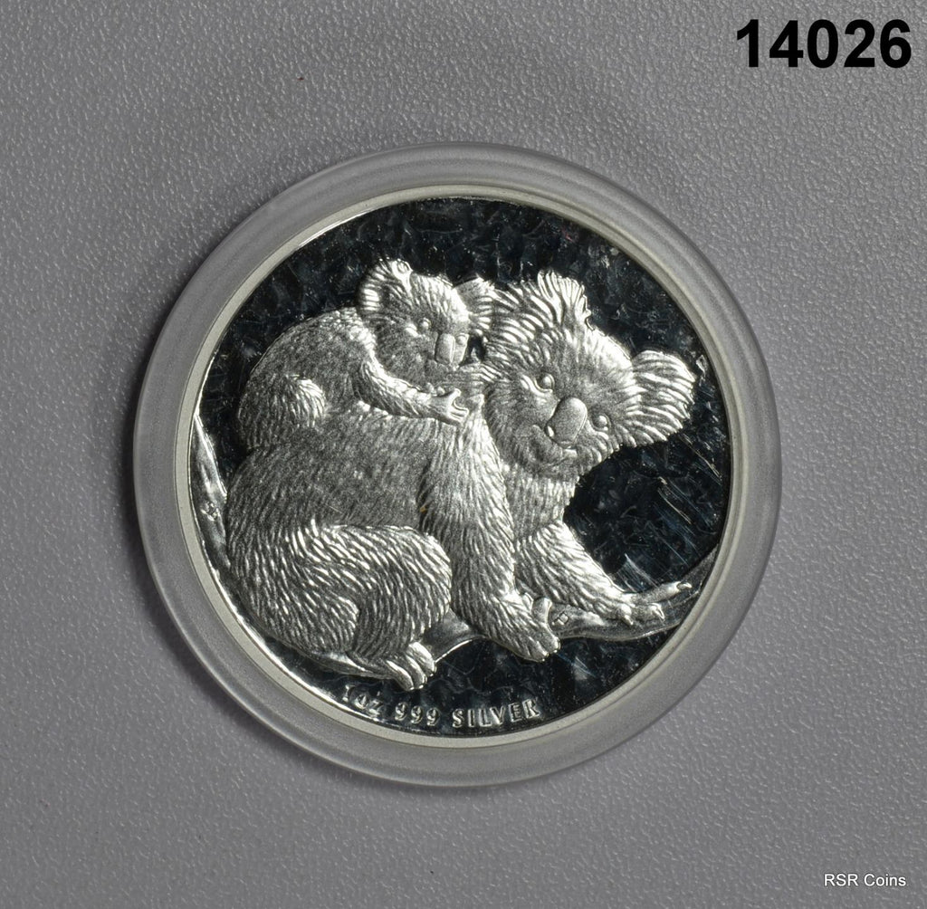 2008 AUSTRALIA LUNAR KOALA 1 OZ SILVER GEM BU! IN CAPSULE! GREAT GIFT! #14026