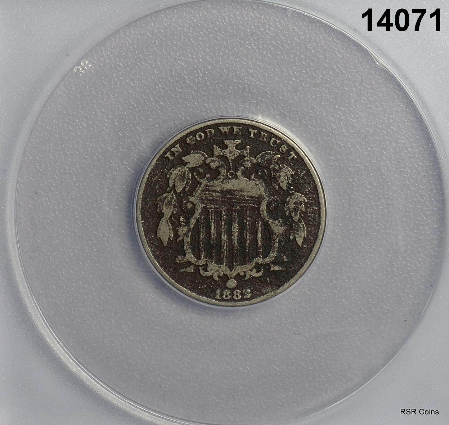 1882 SHIELD NICKEL ANACS CERTIFIED FINE 12 CORRODED, SCRATCHED #14071