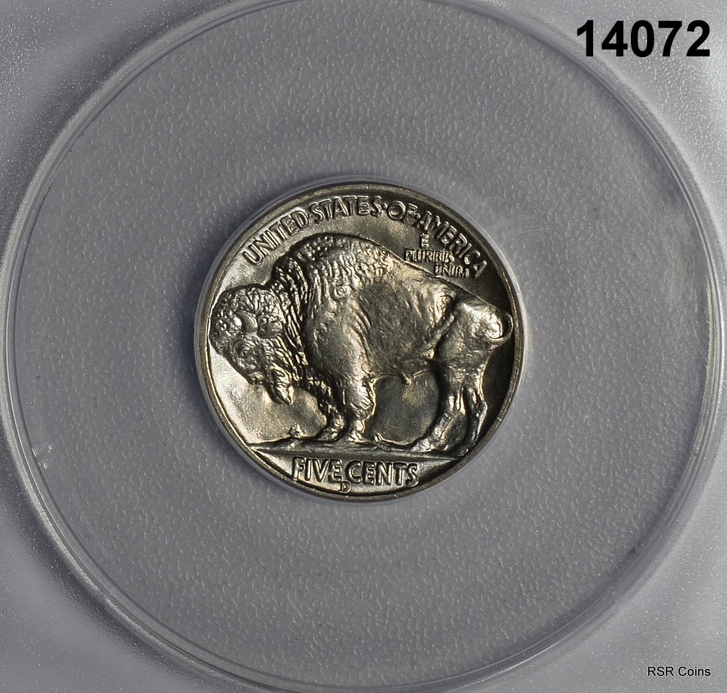 1937 D BUFFALO NICKEL ANACS CERTIFIED MS64 LOOKS BETTER! #14072