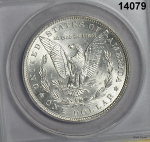 1886 MORGAN SILVER DOLLAR FLASHY FULLY STRUCK! ANACS CERTIFIED MS63! #14079