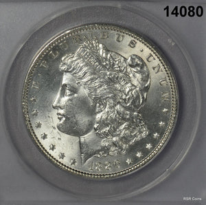 1886 MORGAN SILVER DOLLAR FLASHY FULLY STRUCK! ANACS CERTIFIED MS63! #14080