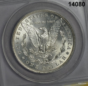 1886 MORGAN SILVER DOLLAR FLASHY FULLY STRUCK! ANACS CERTIFIED MS63! #14080