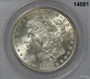 1886 MORGAN SILVER DOLLAR FLASHY FULLY STRUCK! ANACS CERTIFIED MS63! #14081