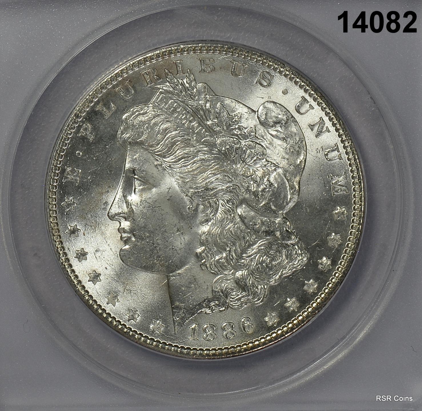 1886 MORGAN SILVER DOLLAR ANACS CERTIFIED MS63! #14082