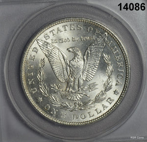 1886 MORGAN SILVER DOLLAR FLASHY FULLY STRUCK! ANACS CERTIFIED MS63! #14086