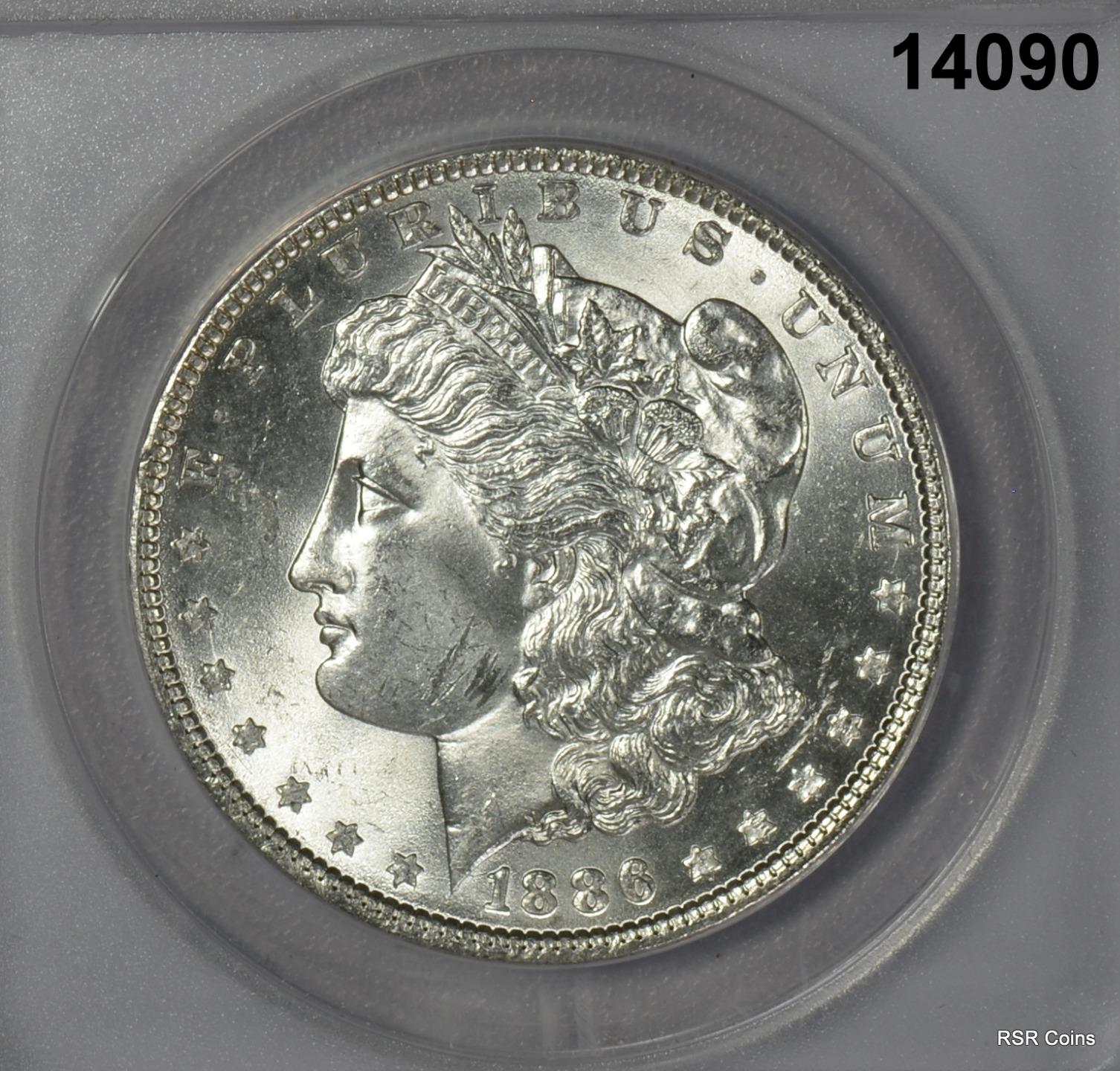 1886 MORGAN SILVER DOLLAR ANACS CERTIFIED MS63! #14090